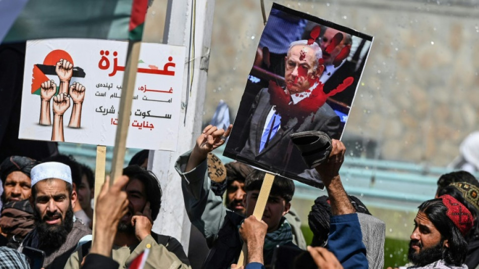 Miles de afganos se manifiestan por Gaza tras el llamado de los talibanes