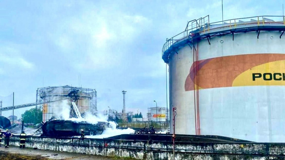 Ukrainian drones spark fire at Sochi oil depot