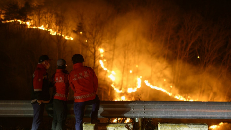 Bomberos surcoreanos despliegan helic&oacute;pteros ante reactivaci&oacute;n de incendios