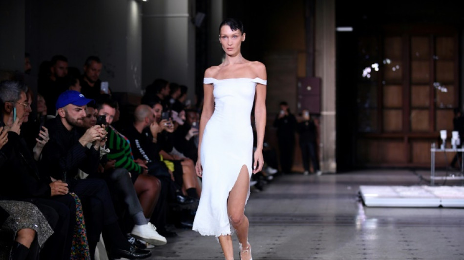 Bella Hadid's spray on dress: Paris fashion week highlights