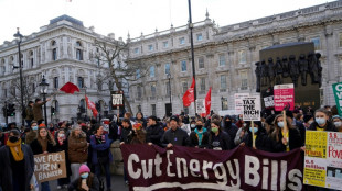 Contre la flamb&eacute;e du co&ucirc;t de la vie, des manifestants d&eacute;filent au Royaume-Uni