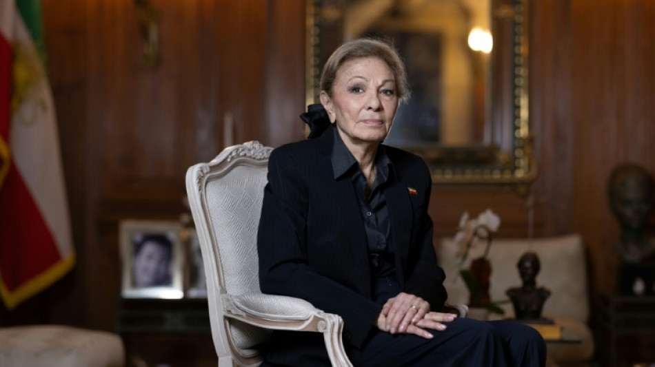 Widow of Iran's last shah says 'no turning back' after protests