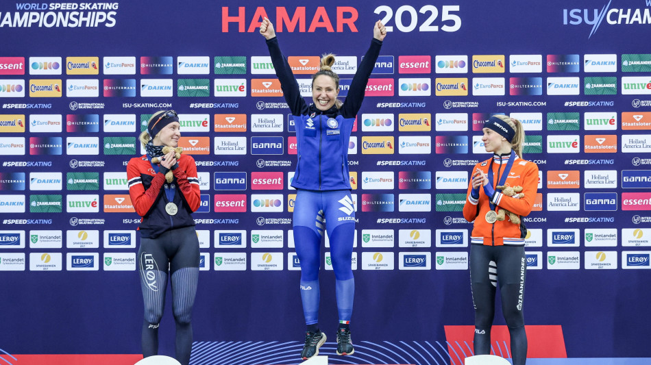 Ghiaccio: Mondiali velocit&agrave;, ori per Lollobrigida e Giovannini