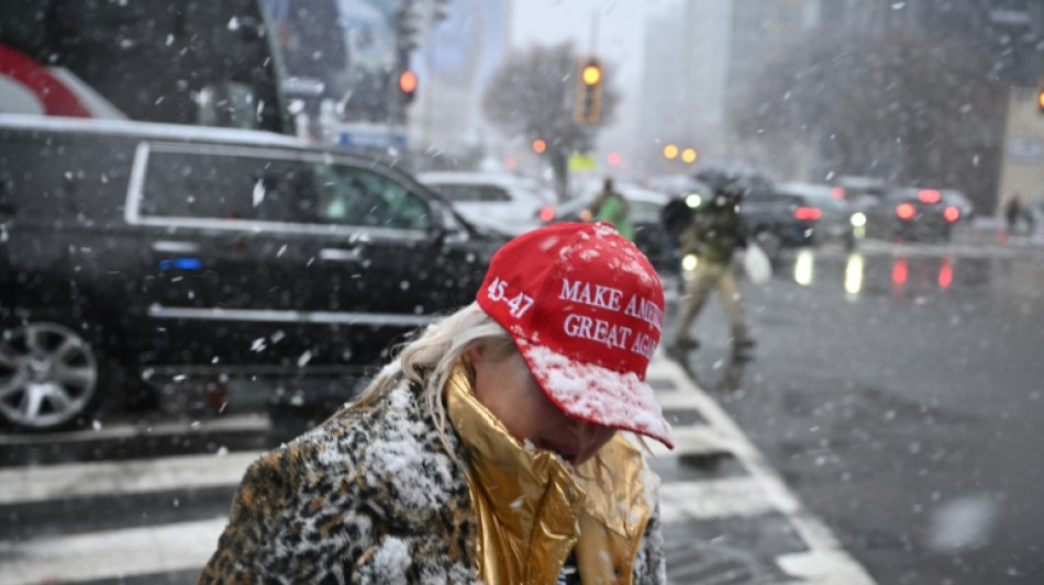 'Back on track': Trump supporters brave freezing conditions to attend rally