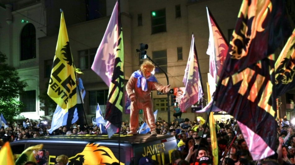 Argentine: "changement" et "libert&eacute;", les partisans de Milei en liesse