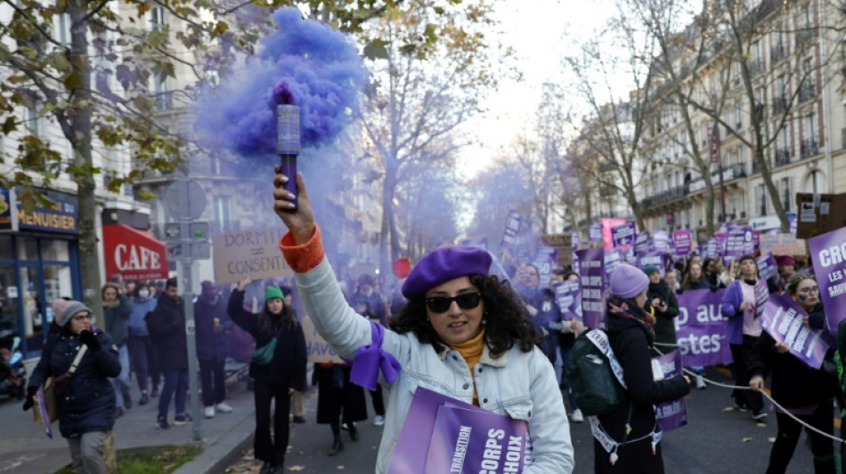 Contre les violences faites aux femmes, une mar&eacute;e violette dans les rues