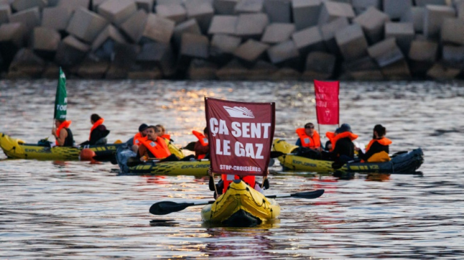 A Marseille, une action de blocage en mer contre la "pollution" des navires de croisi&egrave;res