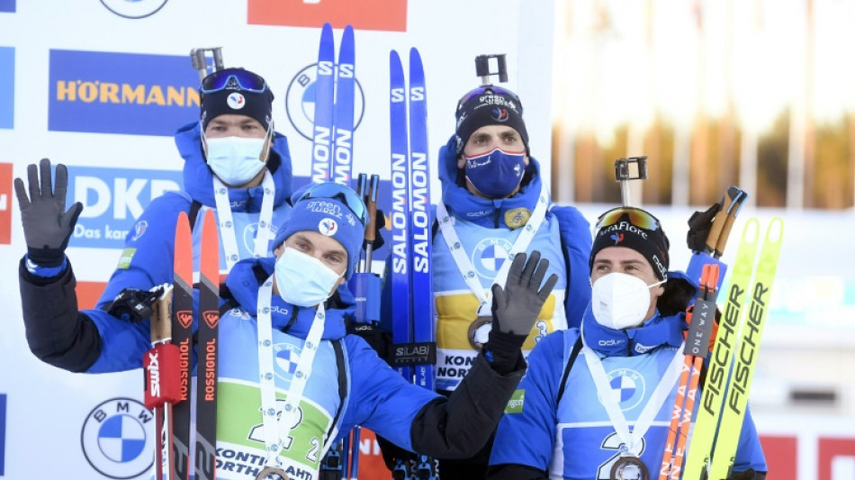 Biathlon: la France 3e du relais de Kontiolahti, victoire et petit globe pour la Norv&egrave;ge